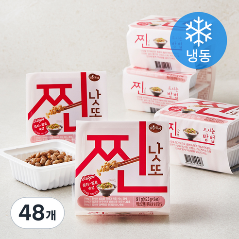 맑은물에 찐낫또 (냉동), 45.5g, 12개입, 4개