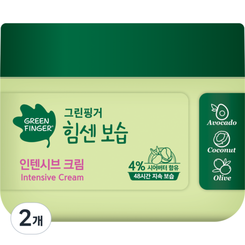 그린핑거 힘센보습 인텐시브 크림, 300g, 2개