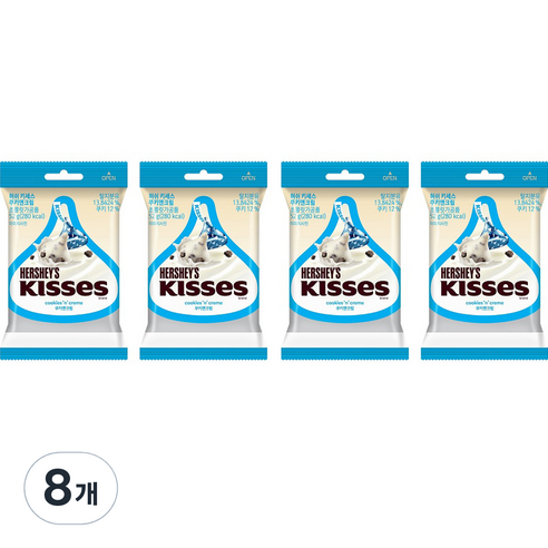 허쉬 키세스 쿠키 앤 크림 초콜릿, 52g, 8개