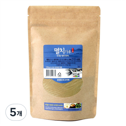 뫼달해 멸치가루, 100g, 5개