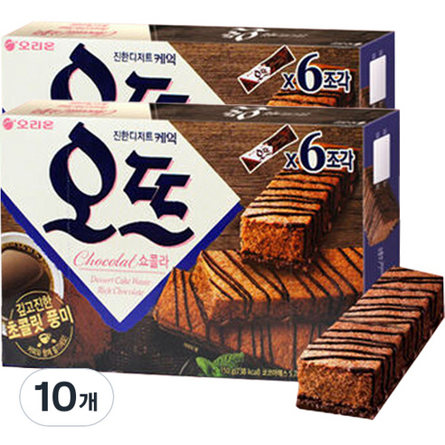 오리온 오뜨 쇼콜라 6p, 150g, 10개