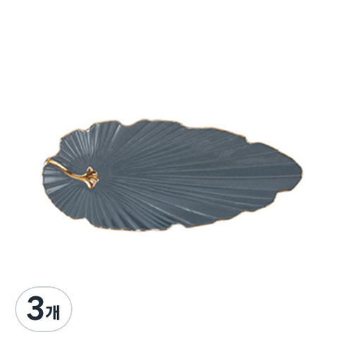 JCP 세라믹 리프 쥬얼리 트레이 그레이 S, 3개