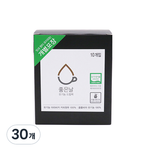 좋은날 유기농 드립백 커피, 9g, 10개입, 3개