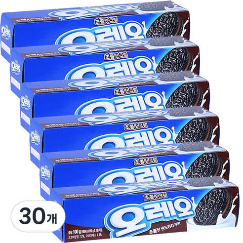 크래프트 오레오 초콜릿 크림 쿠키, 100g, 30개