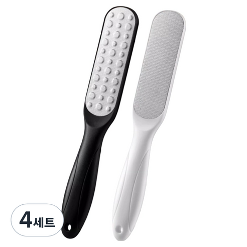 재마로 양면 풋파일 각질 제거기 블랙 + 화이트, 4세트