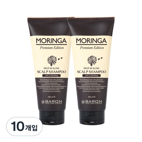 바론 모링가 스칼프 스크럽 샴푸, 200ml, 10개입