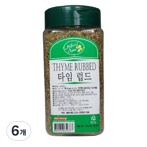 내츄럴스파이스 타임럽드, 90g, 6개
