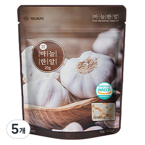 자연한알 간편양념 마늘한알, 5개, 20g