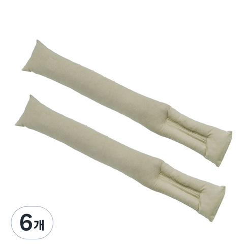 엠노블 차량용 스웨이드 틈새쿠션, 베이지, 6개