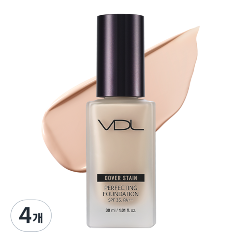 브이디엘 커버스테인 퍼펙팅 파운데이션 30ml, A03, 4개