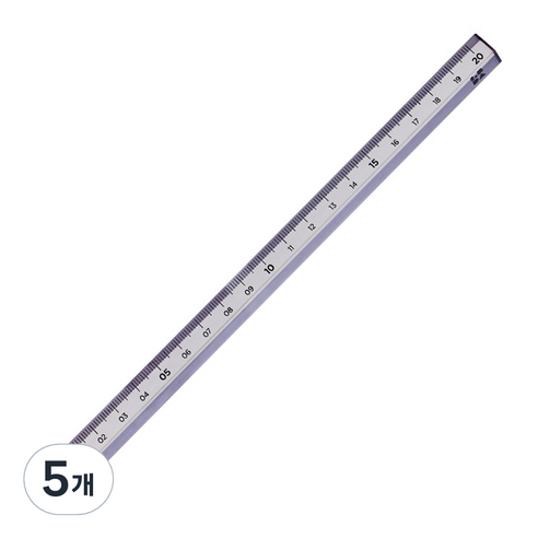 롭다 아크릴스틱자 20cm, VIOLET FOG, 5개