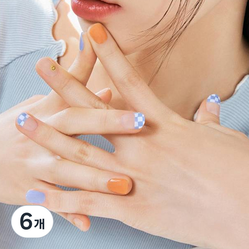 데싱디바 글레이즈 네일 스티커, 키치 스마일, 6개