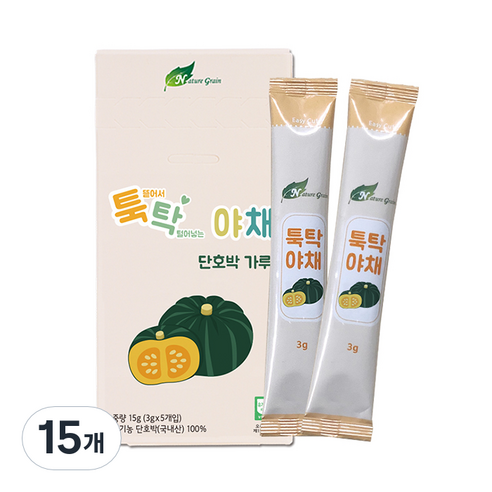 네이쳐그레인 이유식 툭탁야채 3g, 15개, 단호박