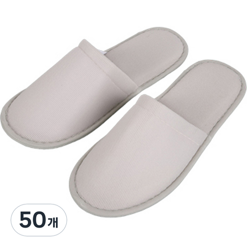마켓감성 호텔 객실 일회용 슬리퍼, 화이트, 50개