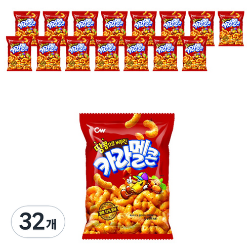 크라운 카라멜콘 땅콩, 72g, 32개