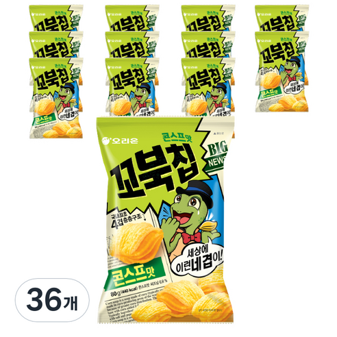 오리온 꼬북칩 콘스프맛, 80g, 36개