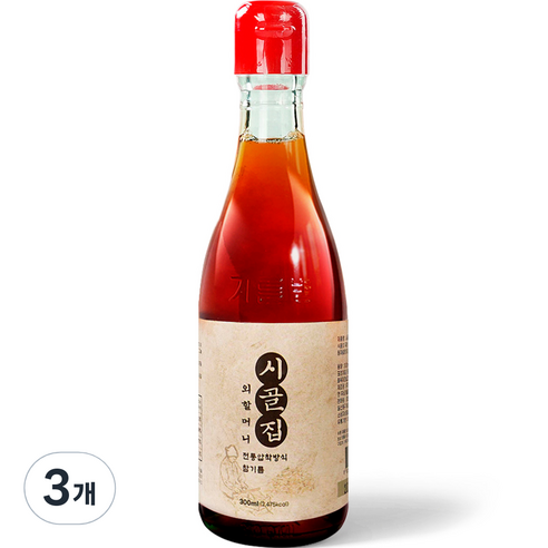 시장쏙 시골집 외할머니 참기름, 300ml, 3개
