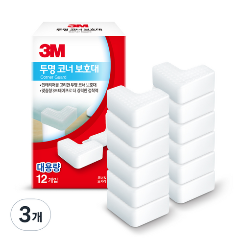 쓰리엠 코너 보호대, 3개, 투명