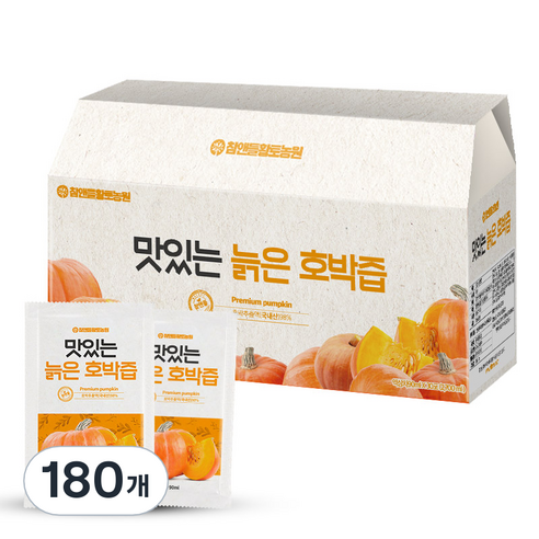 참앤들황토농원 맛있는 늙은 호박즙, 90ml, 180개