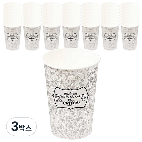 더빈썸 피플 종이컵 380ml, 100개입, 3세트