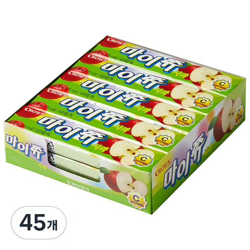 크라운 마이쮸 사과, 45개, 44g