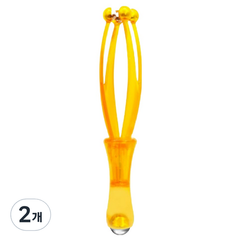 손 마사지 지압봉, 2개, 오렌지