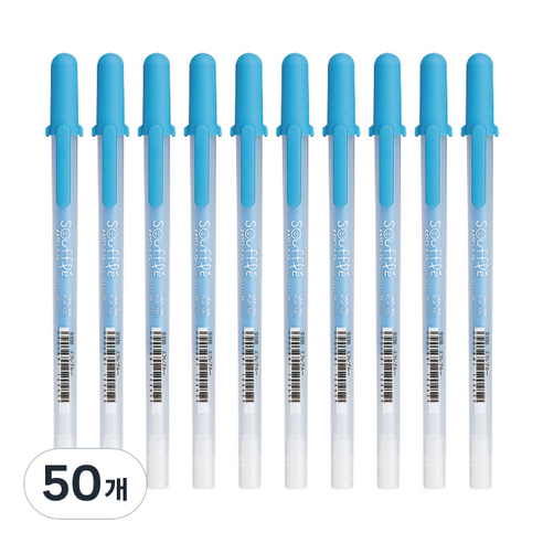 SAKURA 겔리롤 수플레 젤잉크펜 0.8mm, 블루, 50개