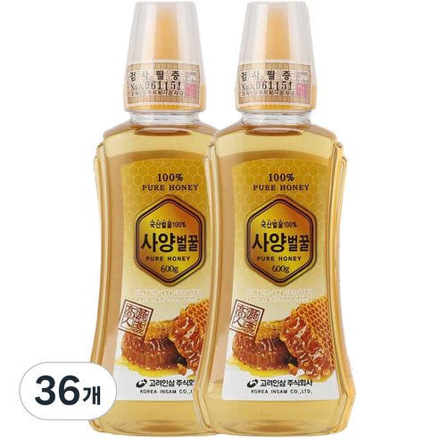 고려인삼 사양 벌꿀, 36개, 600g