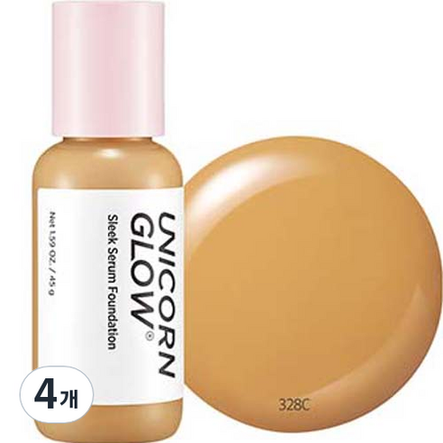 유니콘글로우 슬릭 세럼 파운데이션 45g, 328C, 4개