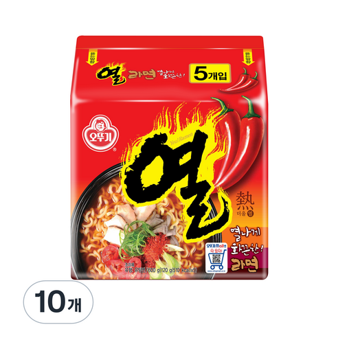 오뚜기 열라면 120g, 10개