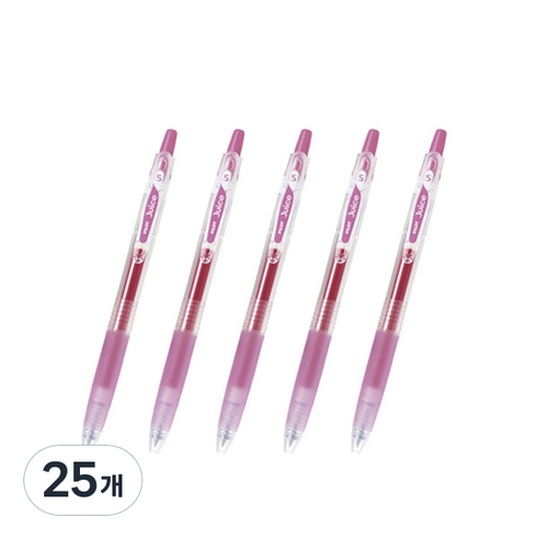 파이롯트 쥬스 젤잉크펜 0.38mm, 로즈핑크, 25개