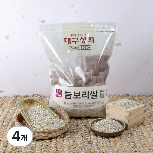 대구상회 국내산 늘보리쌀, 2kg, 4개
