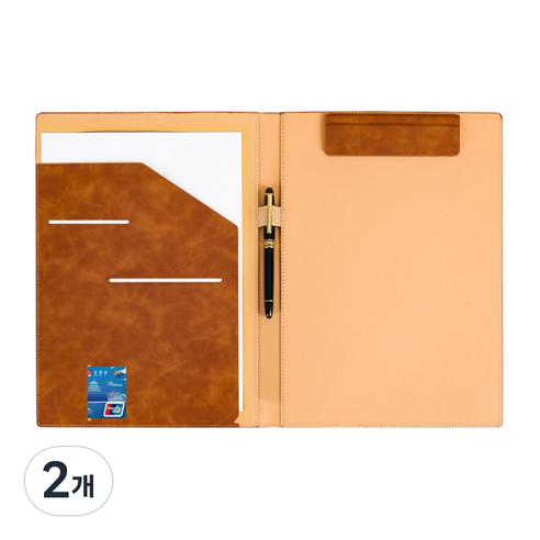 알로데 프리미엄 A4 마그넷 클립보드, TYPE 02 브라운 기본, 2개