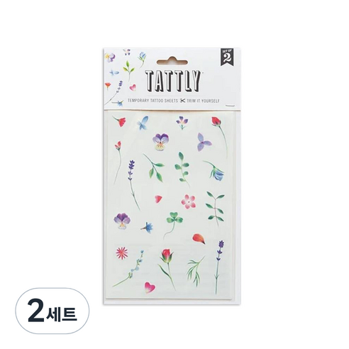 태틀리 타투 스티커 시트 2p, 프티 가든, 2세트