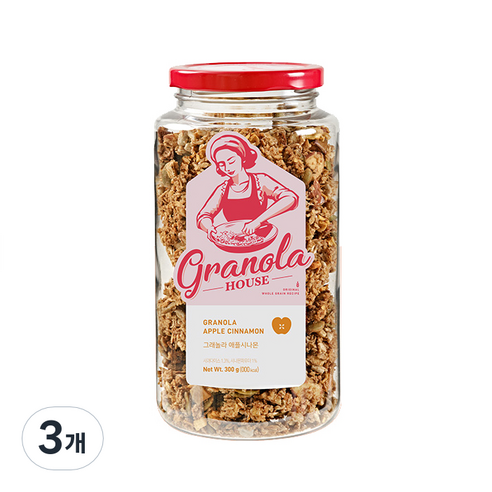 그래놀라하우스 그래놀라 애플시나몬, 300g, 3개