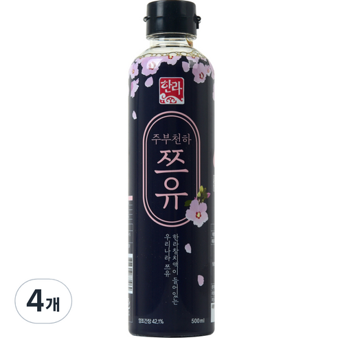 한라 주부천하 쯔유, 4개, 500ml