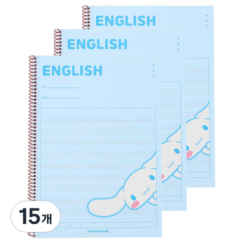 산리오 원링노트 영어 v1, 시나모롤 블루, 15개