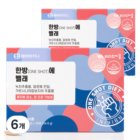 에버비키니 한방에 뺄래 다이어트 보조제, 84정, 6개