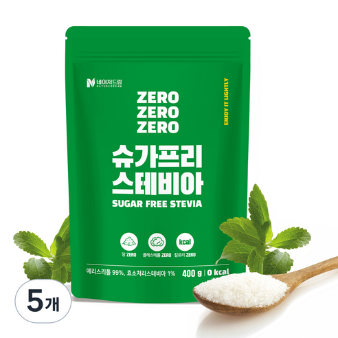 네이처드림 슈가프리 스테비아 설탕, 5개, 400g
