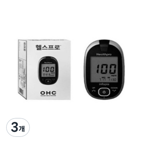 오상헬스케어 헬스프로 혈당 측정기, hp_001, 3개