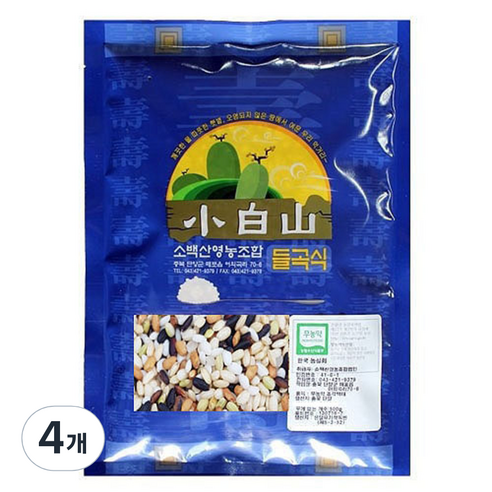 소백산영농조합 무농약 오색현미, 500g, 4개
