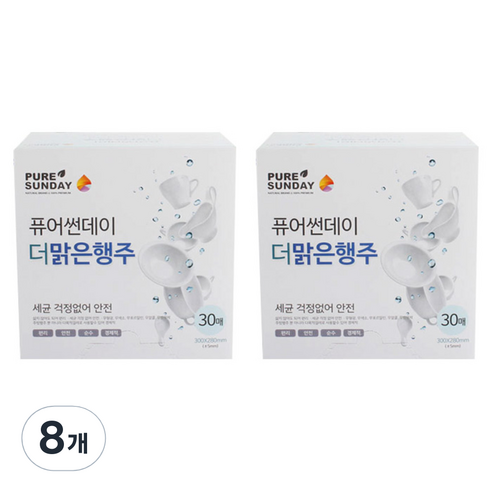 퓨어썬데이 더 맑은행주, 30개, 8개