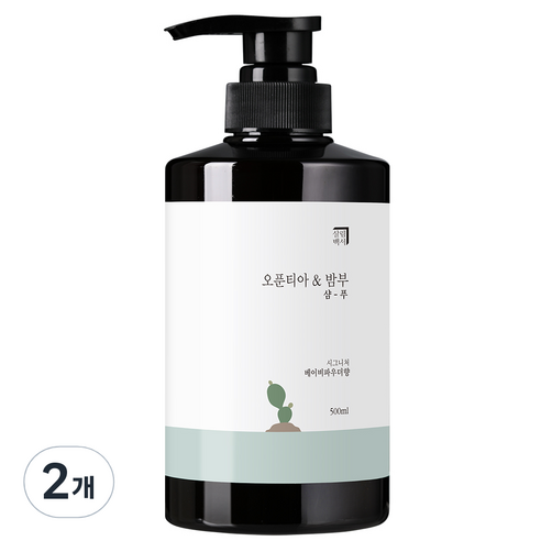 살림백서 오푼티아 & 밤부 샴푸 베이비파우더향, 500ml, 2개