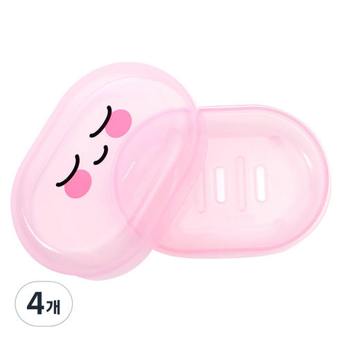 릴팡 카카오프렌즈 뚜껑 비누대, 어피치, 4개
