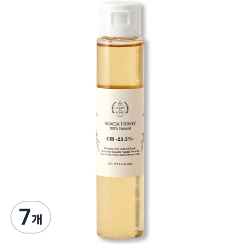 허니바이허니 국산 아카시아 튜브꿀, 120g, 7개