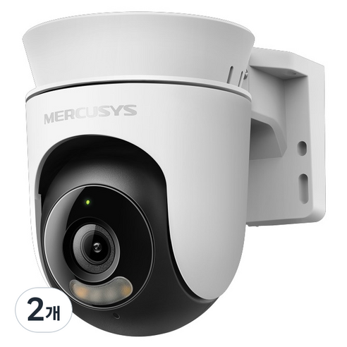 머큐시스 2K 3백만 화소 회전형 실외용 보안 WiFi 카메라, 2개, MC510
