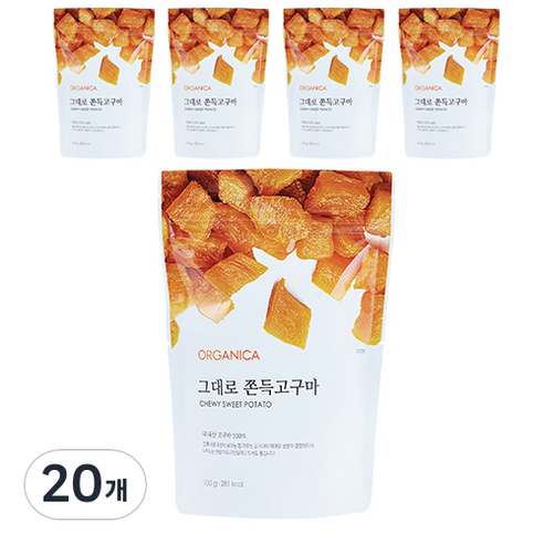 올가니카 그대로 쫀득고구마, 100g, 20개