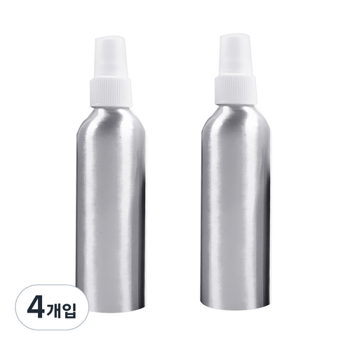 DM 뷰티 스프레이 알루미늄 공병 150ml, 화이트, 4개입