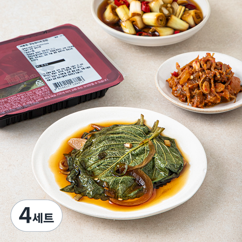 식도감 고기와 함께 반찬 대파 장아찌 180g + 깻잎 장아찌 150g + 만능 깡장 150g, 480g, 4세트