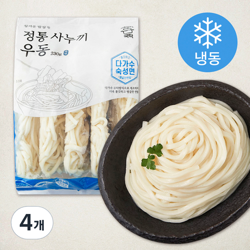 쿡탁 정통 사누끼 우동면 5입 (냉동), 1.15kg, 4개